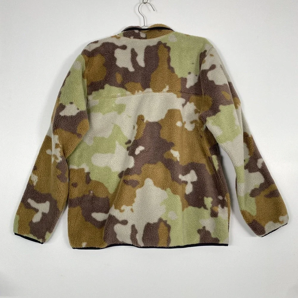 Mountain Hardwear Jacket Mens XL Camo Fleece 1/4 Zip Anorak Pockets Outdoor